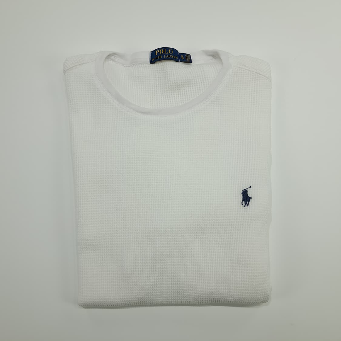 CN725 XL 폴로 랄프로렌 화이트 와플 니트 긴팔 티셔츠 상품이미지8