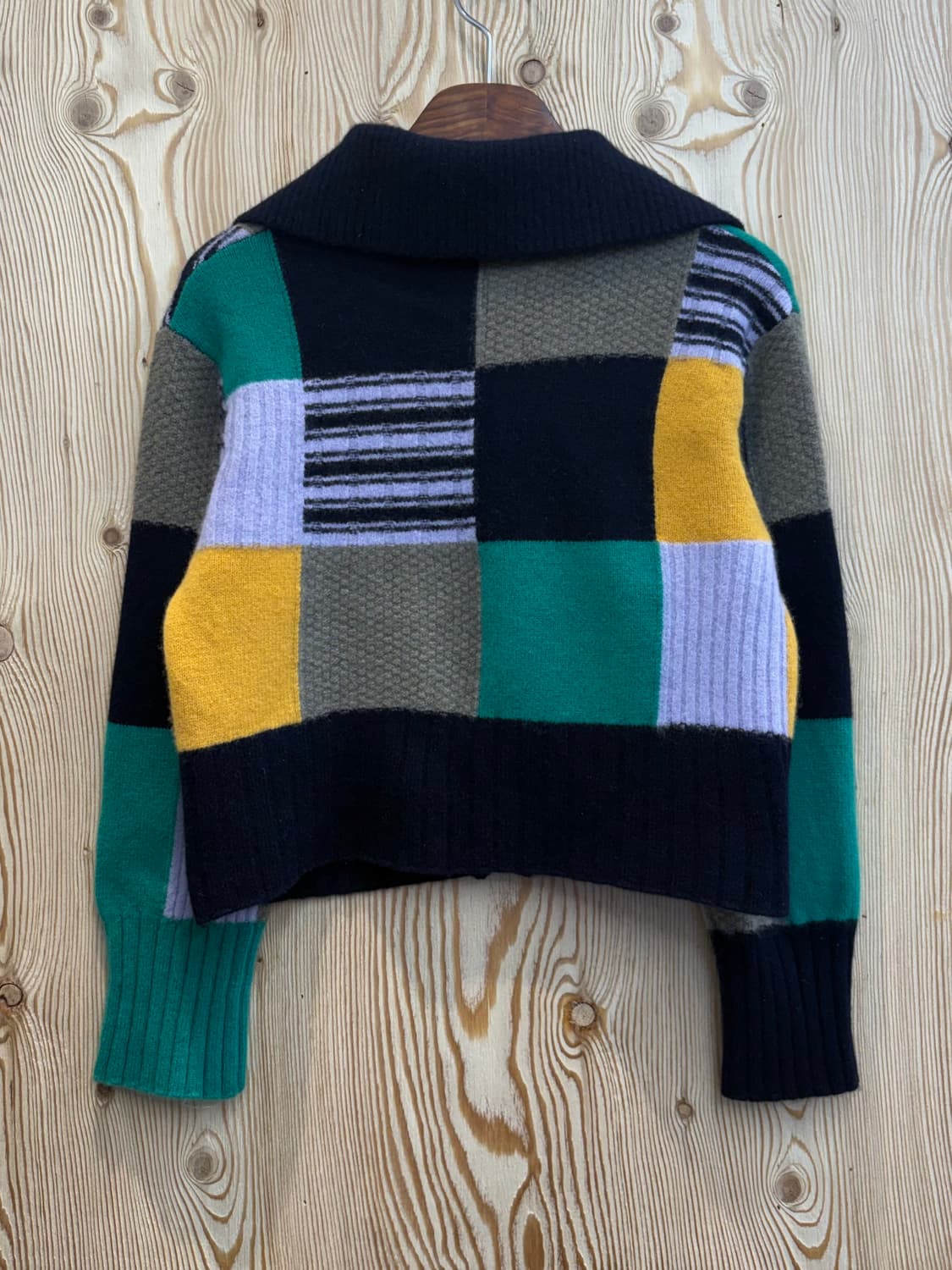 비비안웨스트우드 패치워크 라펠 울 니트 가디건 상품이미지4