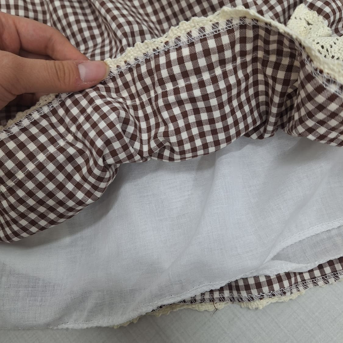 초코 체크 스커트 라떼갸루 히메갸루 러블리 갸루 히메카지 큐롯 스카판 상품이미지5