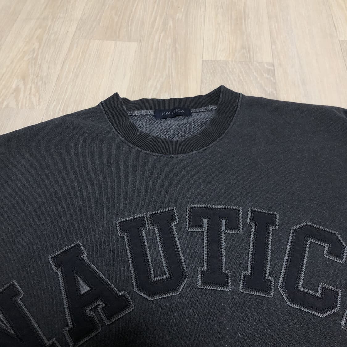 (L) 노티카 NAUTICA 재팬 스펠로고 피그먼트 다잉 오버핏 스웻셔츠 상품이미지4