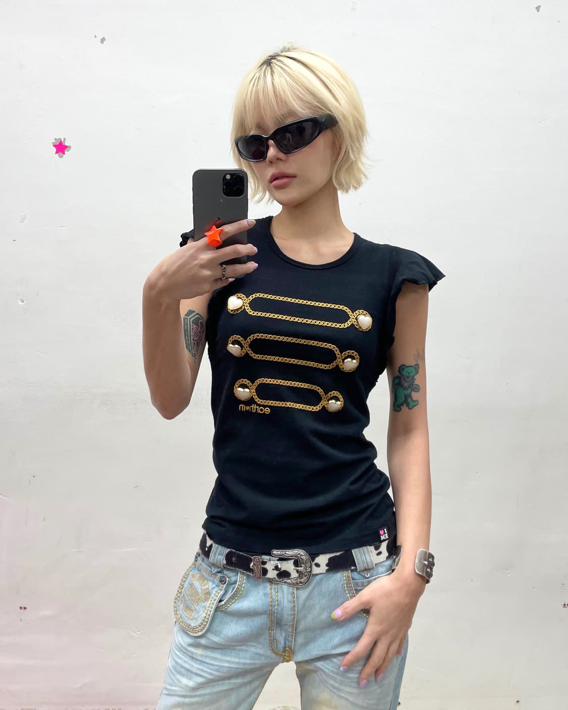 Napoleon Shirring Black T-shirt  상품이미지1