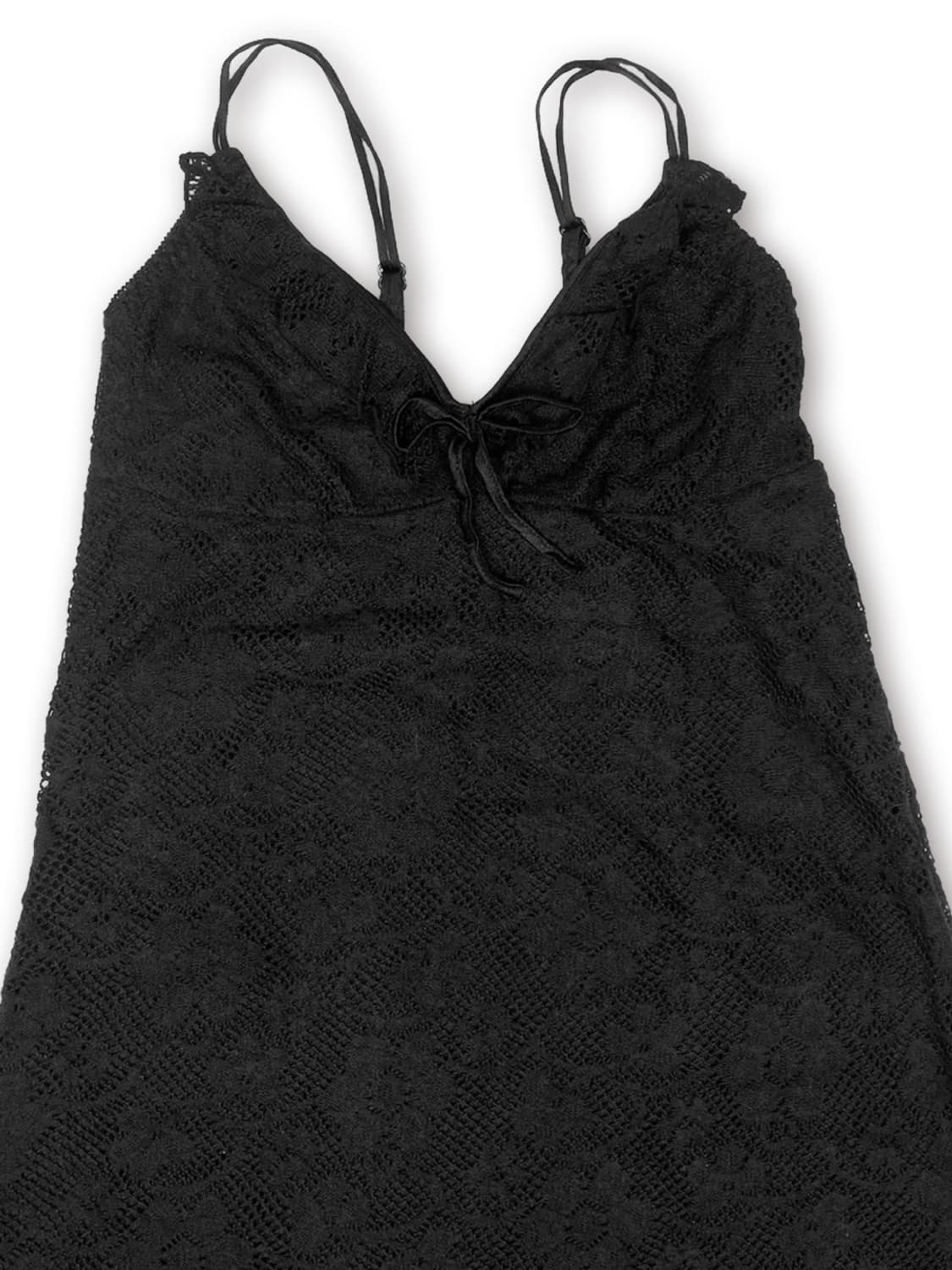 빈티지 리본 레이스 롱 프릴 나시 상품이미지2