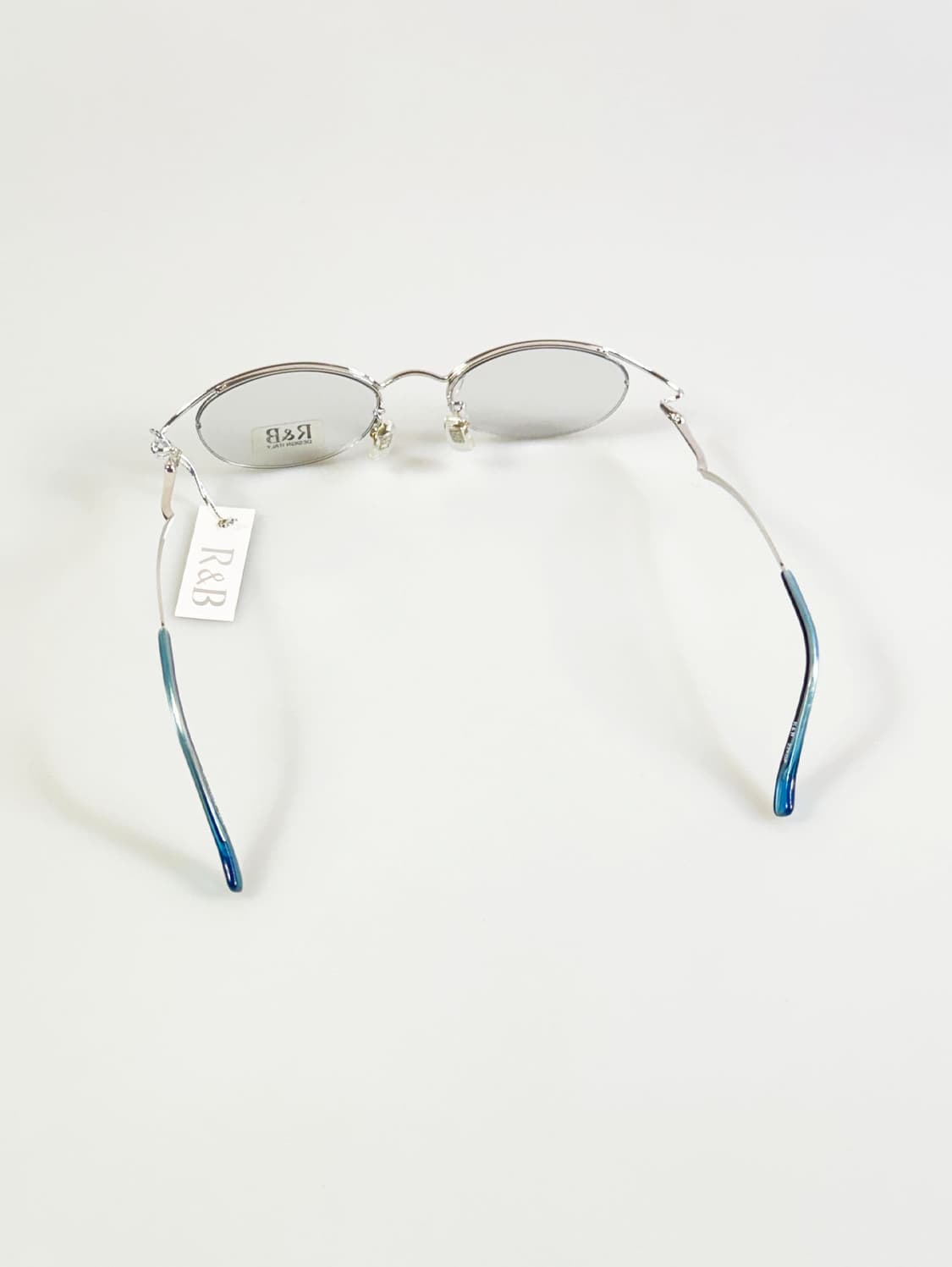 R&B EYEWEAR 실버 반무테 오벌 메탈 빈티지 안경 상품이미지5