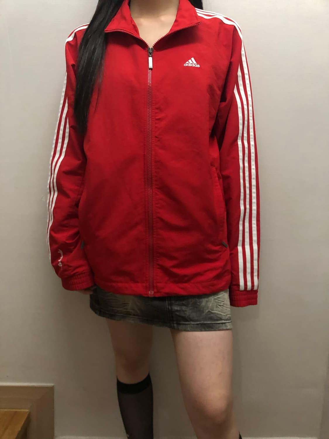 빈티지 아디다스 레드 바람막이 상품이미지7