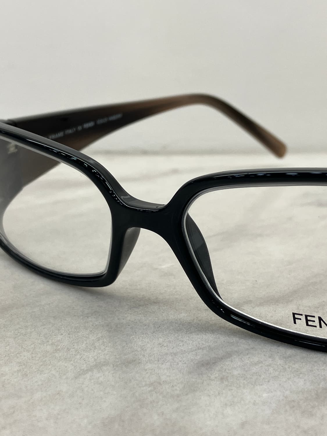 펜디 FENDI 빈티지 블랙 스퀘어 뿔테 안경 상품이미지5