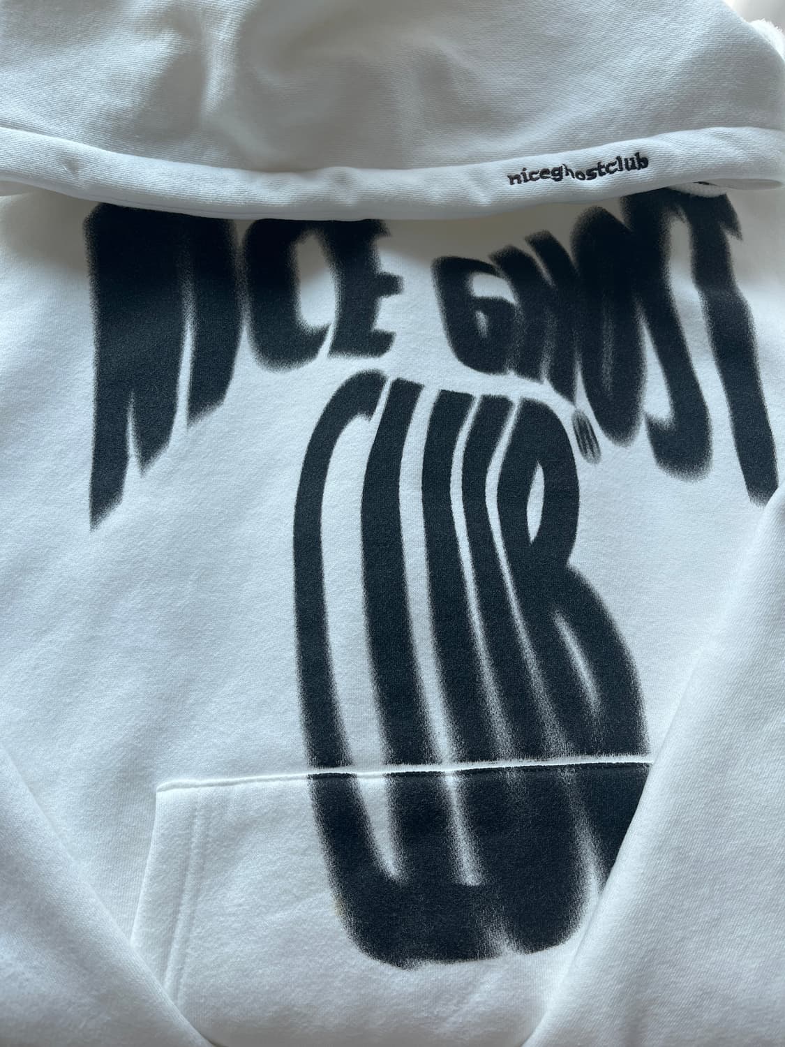 나이스고스트클럽 스크림 후드티 화이트 (빈티지,단종제품) 상품이미지2