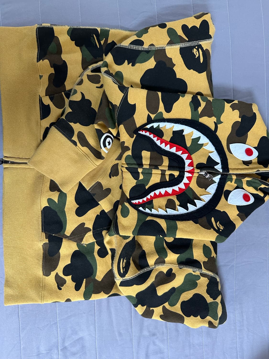 베이프 샤크 후드집업 황계 M 상품이미지3