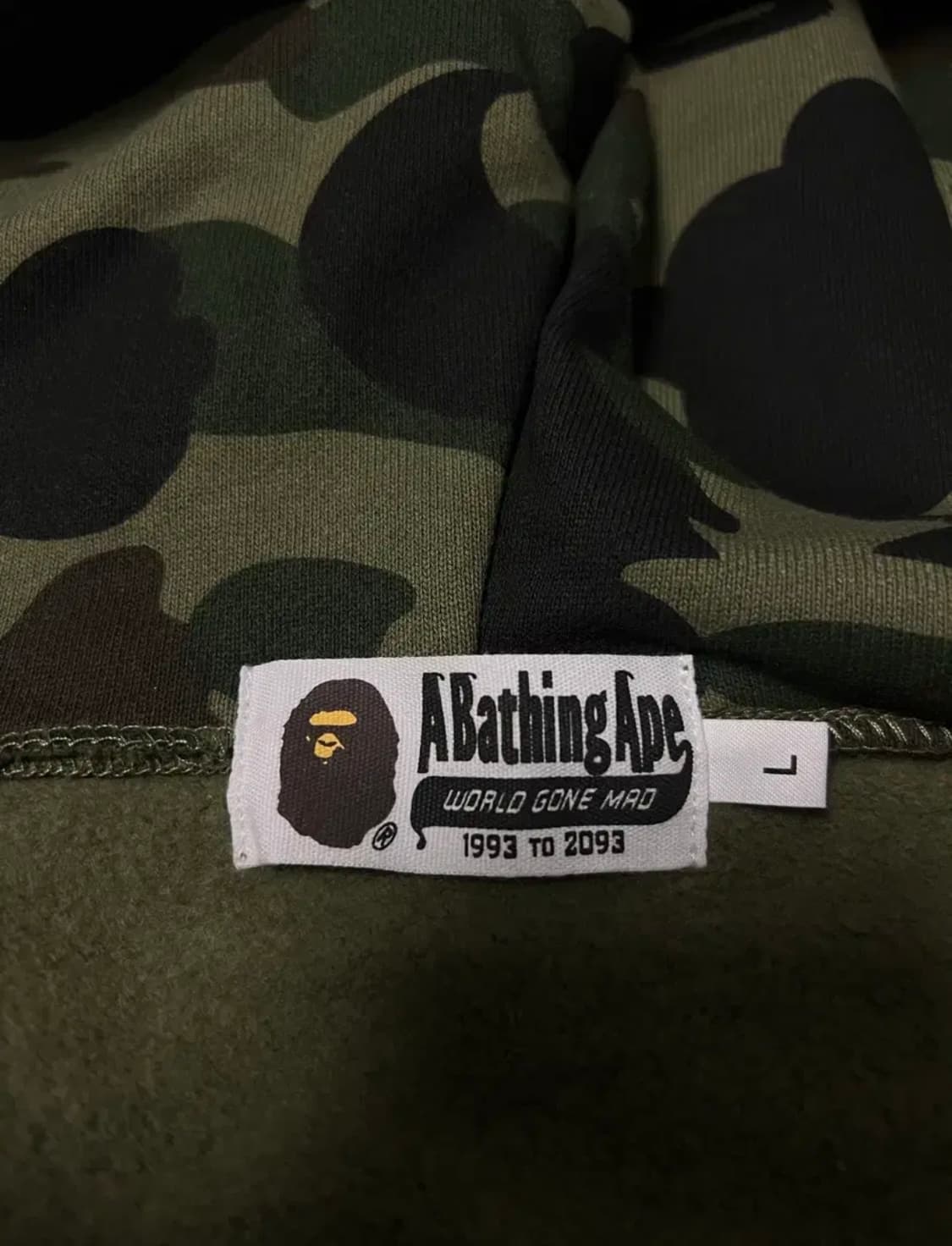 베이프 녹계 샤크 후드집업 판매 상품이미지6