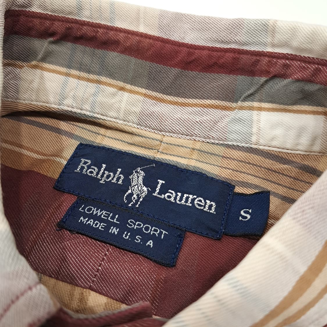 CL894 S 폴로 90s 미국판 브리티시 체크 셔츠 남방 상품이미지3
