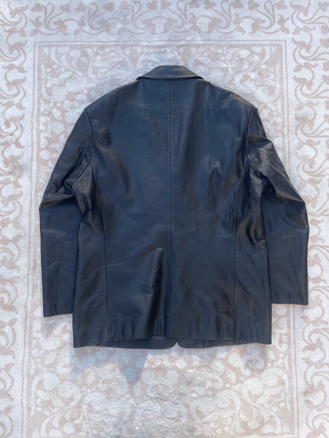 90s 빅토리 블랙 레더블레이져 japan  상품이미지6