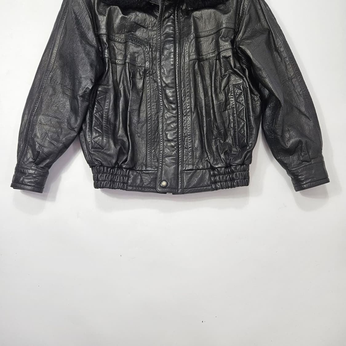 MIND 빈티지 양가죽 봄버 자켓 M 상품이미지4