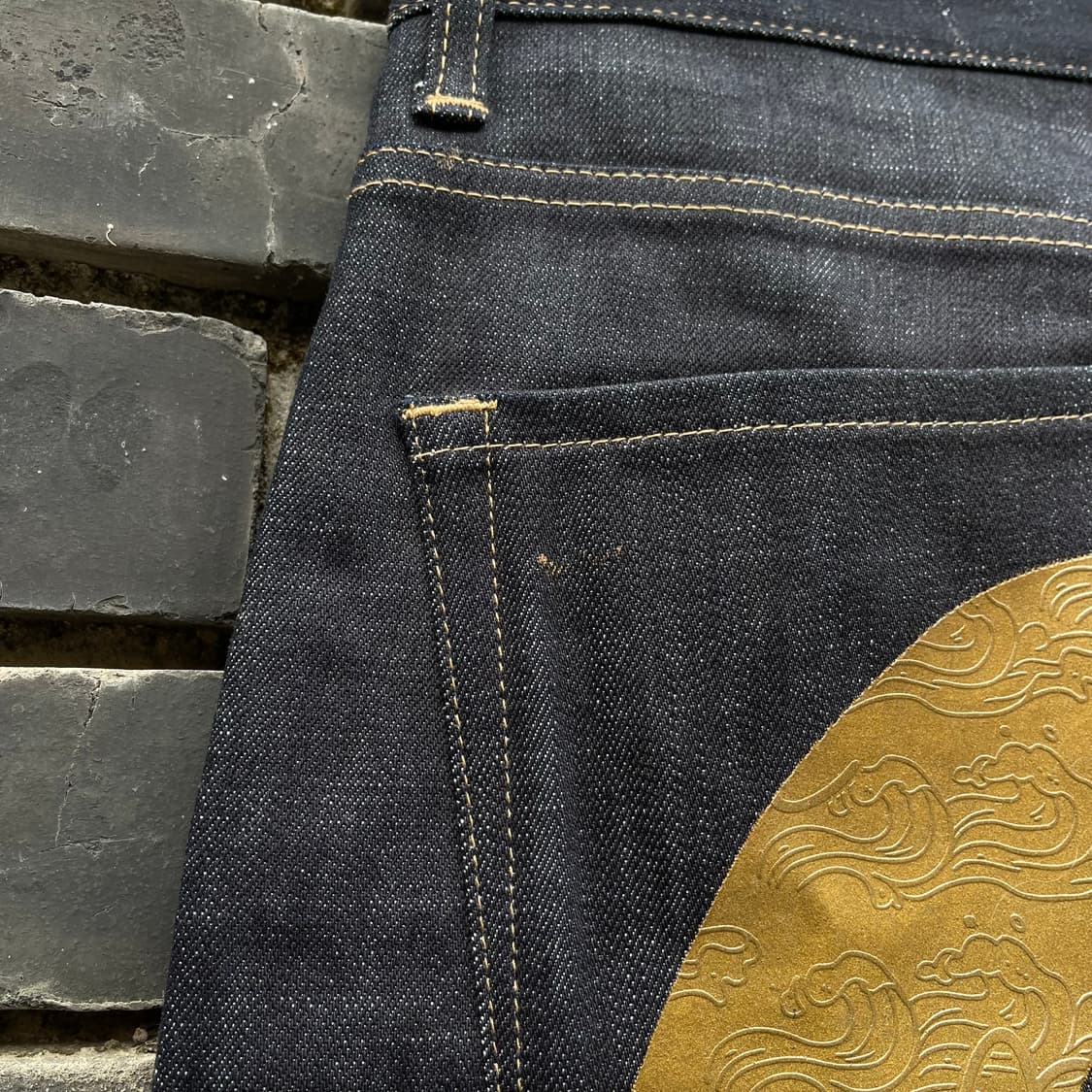 [30] EVISU INDIGO BIG LOGO PANTS 상품이미지4