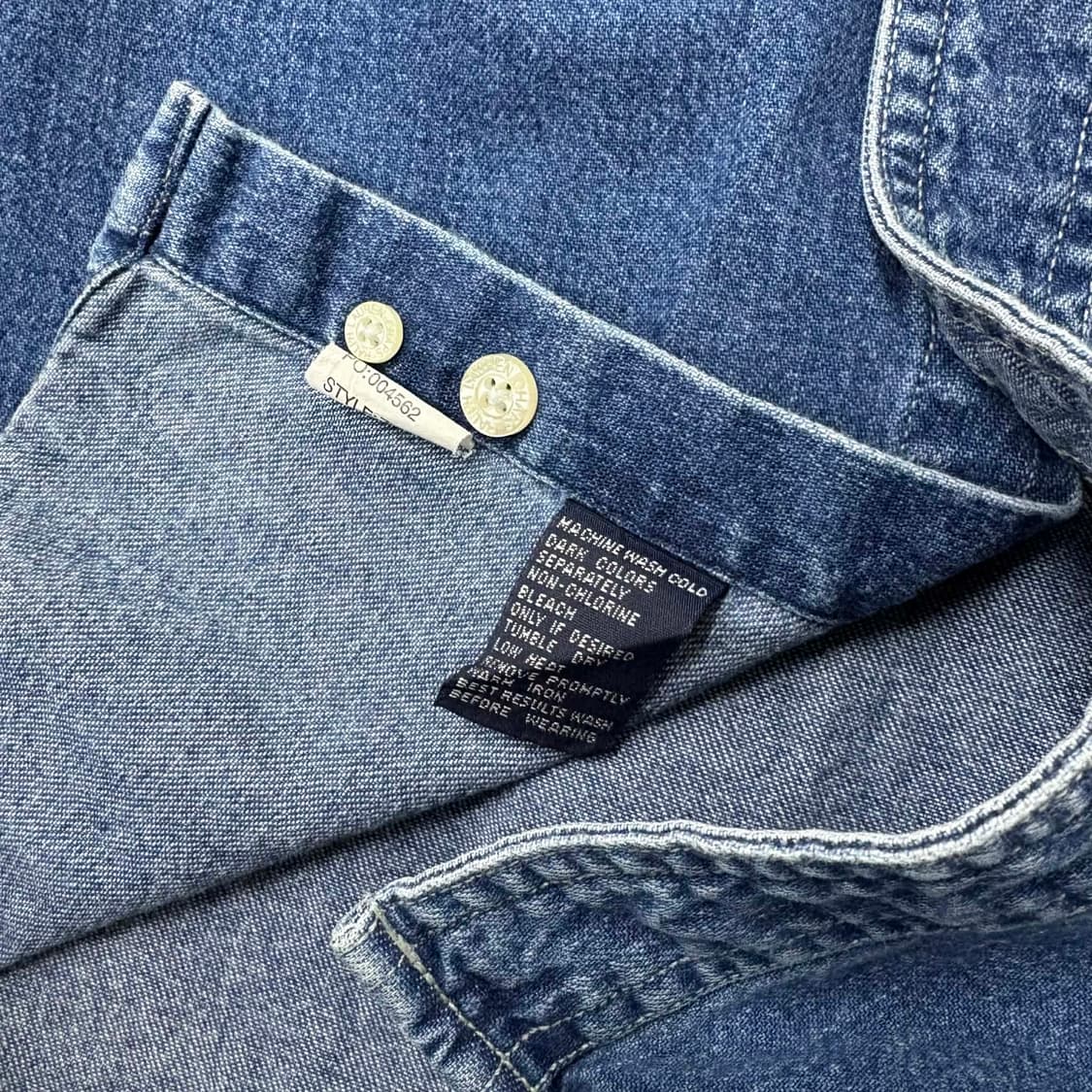 [M] 90s 챕스 랄프로렌 데님 셔츠 상품이미지4