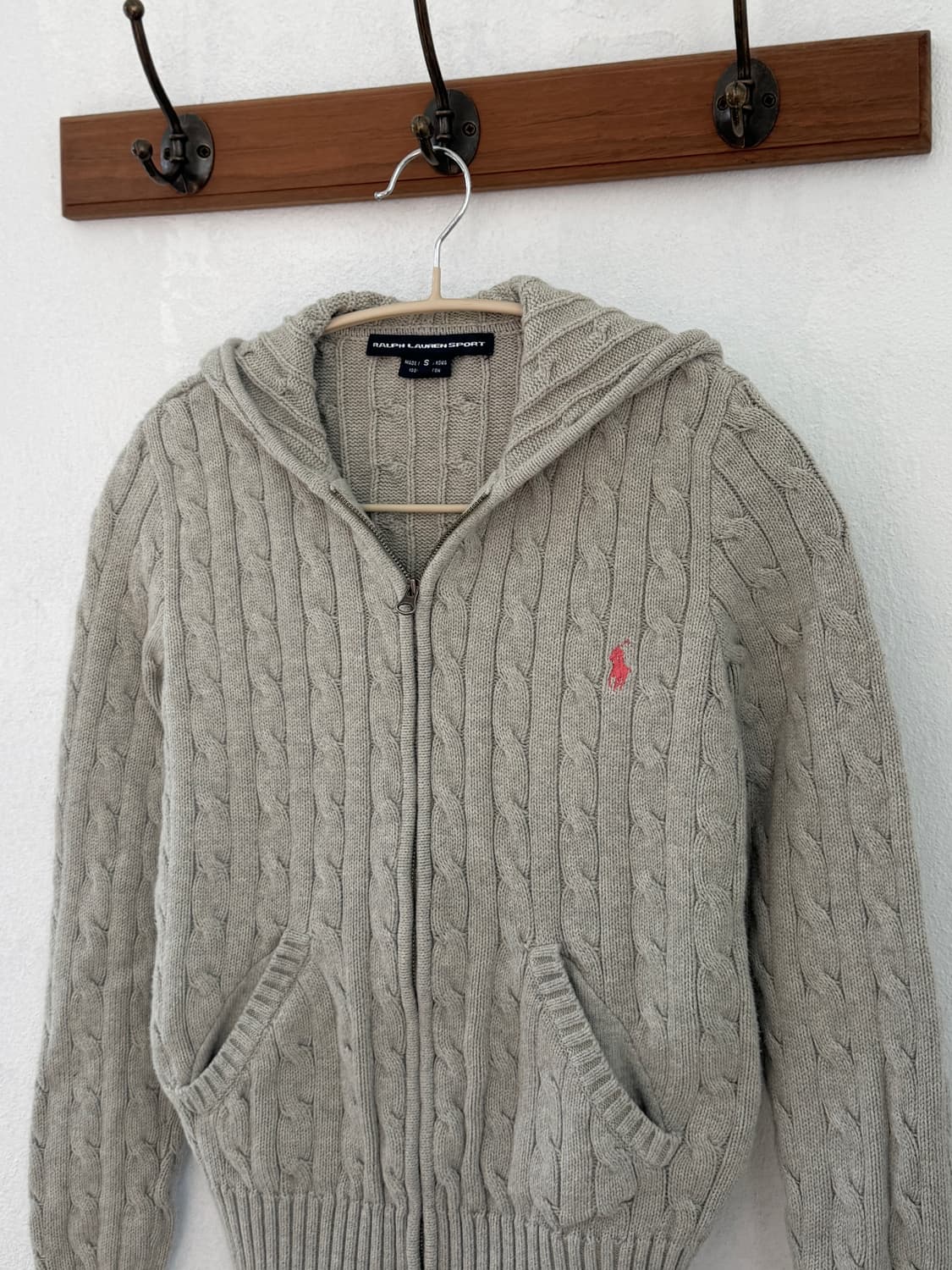 폴로 연그레이 후드집업 상품이미지1