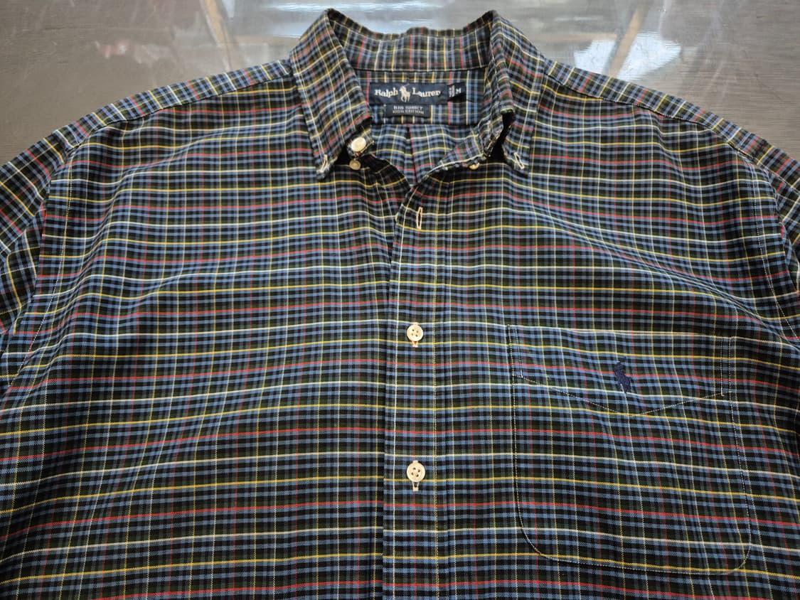 90s 폴로랄프로렌 BIG SHIRT 체크 셔츠 상품이미지2