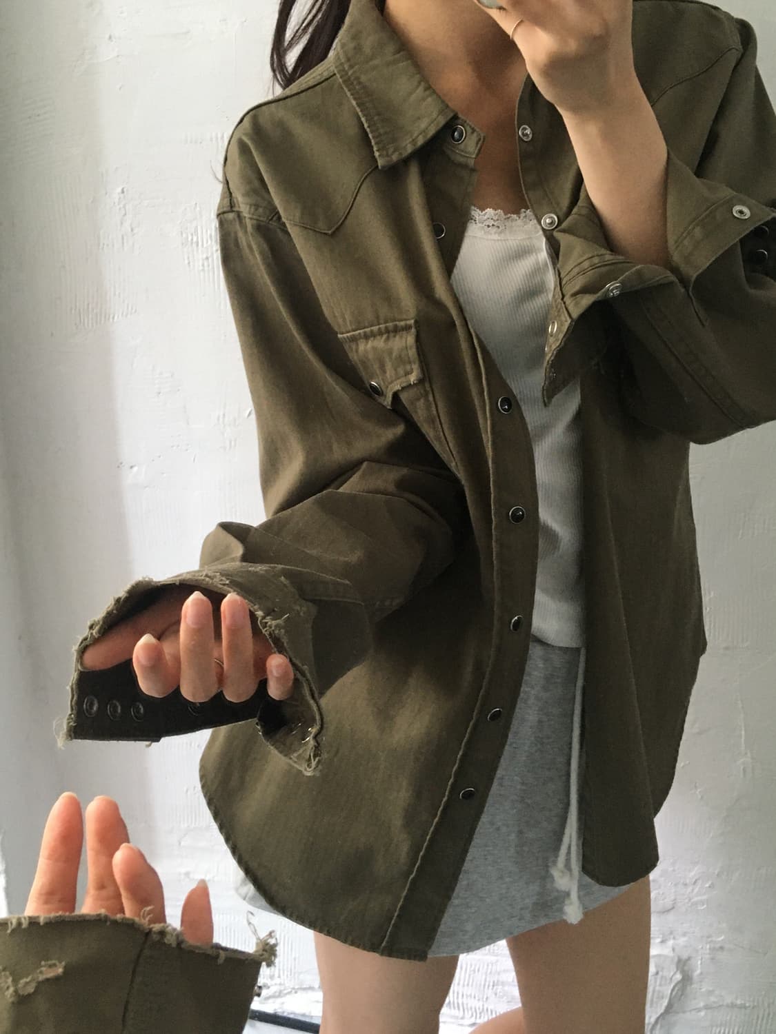Saint Laurent 생로랑 카키 웨스턴 셔츠 상품이미지2