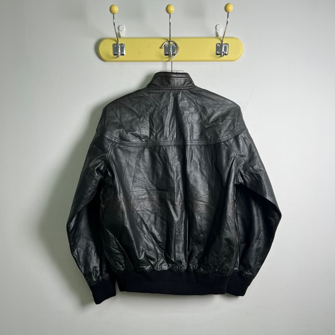 VTG 빈티지 블랙 소가죽 블루종 자켓 L 상품이미지2