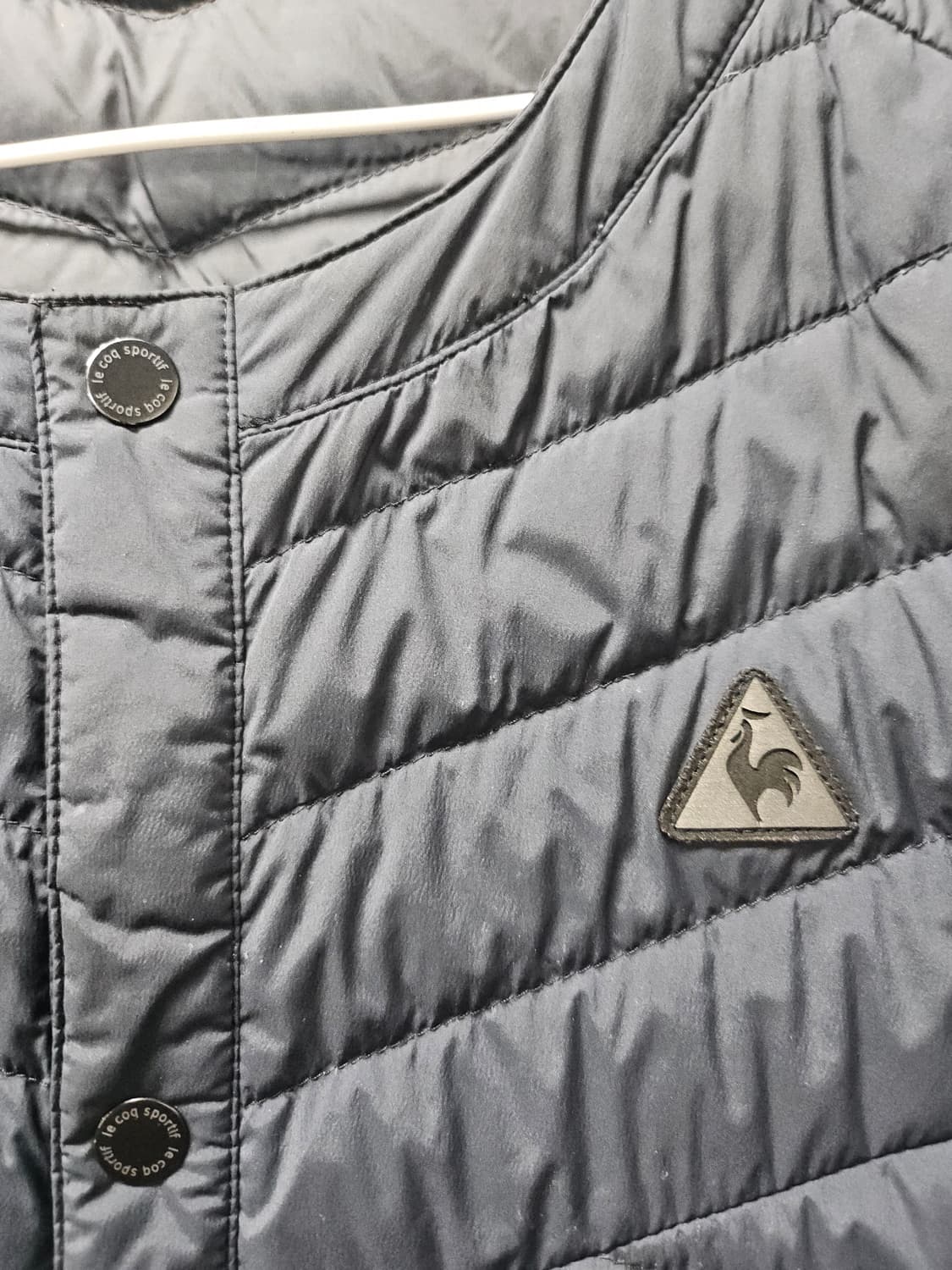 르꼬끄 골프 퀼팅 구스 패딩 조끼 블랙 L  슬림 상품이미지2