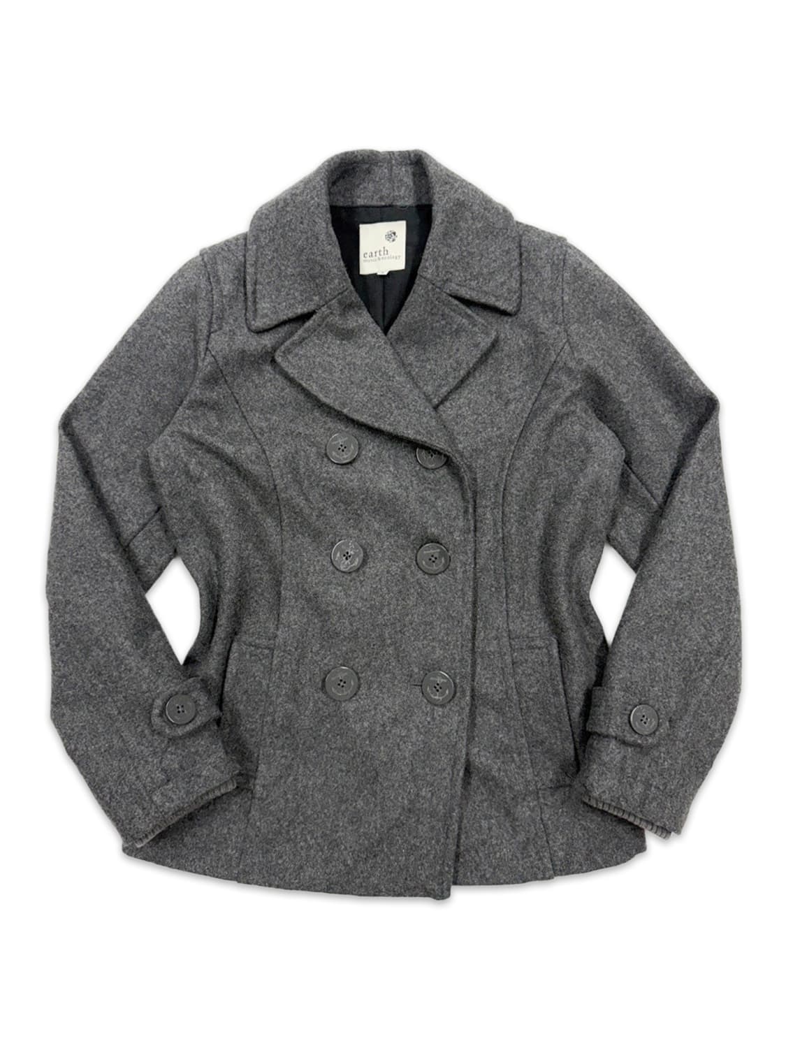 빈티지 earth music 그레이 더블 코트 상품이미지1