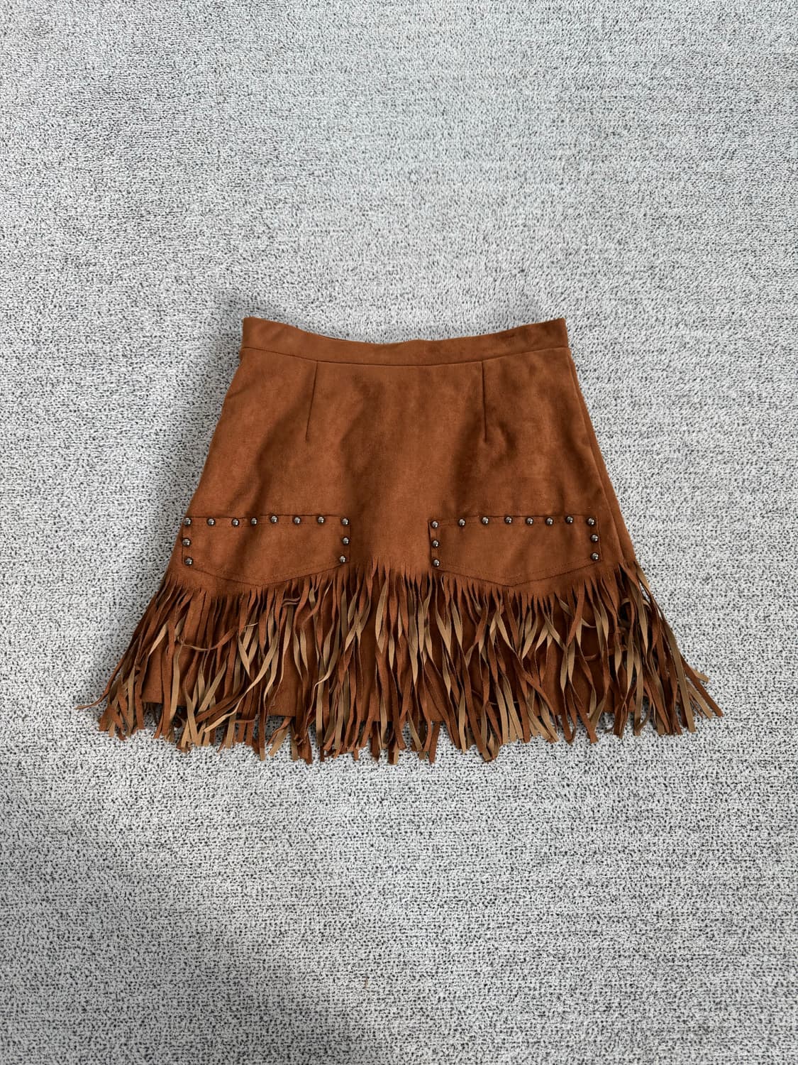 웨스턴 스웨이드 미니 스커트 상품이미지4