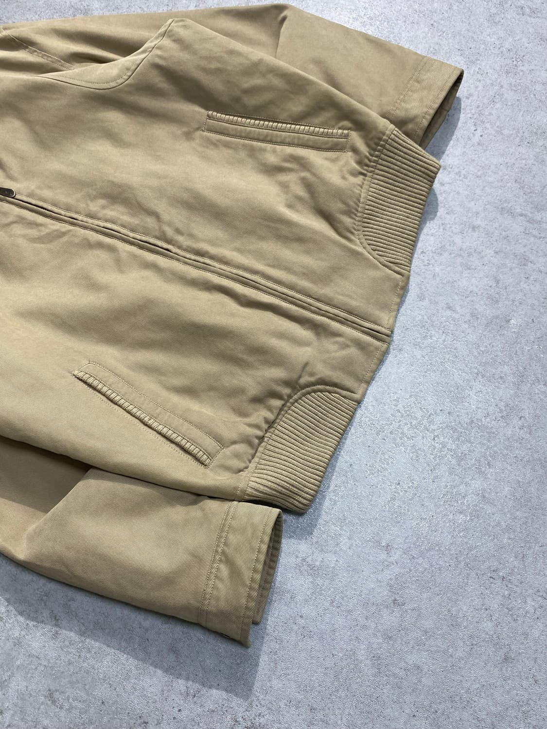 [50] Marco Azzali 이태리 미니멀 베이지 코튼 봄버자켓 상품이미지3