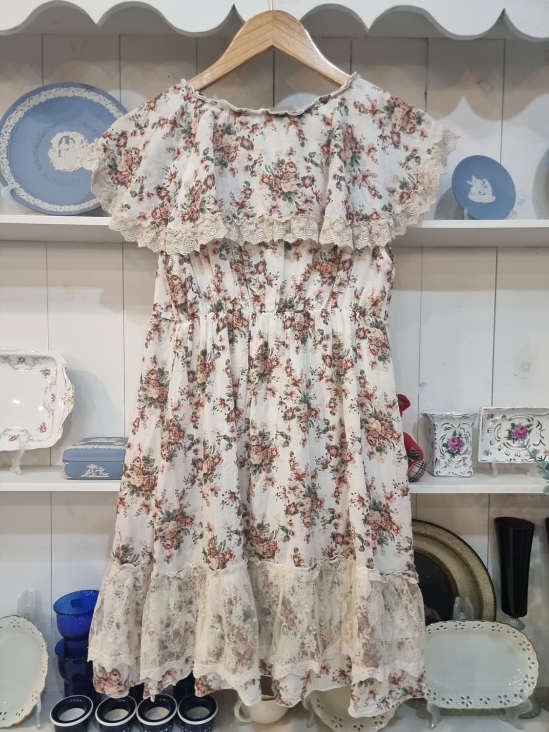 axes femme(악시즈팜므) 빈티지로즈 레이스 프릴 원피스 상품이미지7