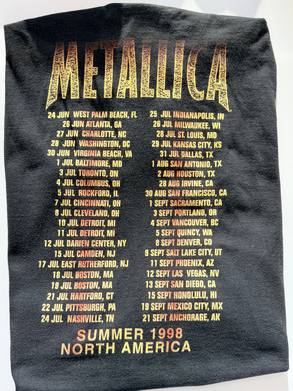 (XL) 90s Metallica Northern America tour 상품이미지7