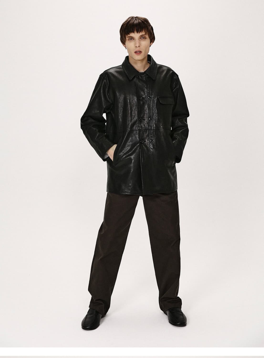 셔터 SHIRTER LC LEATHER CAR COAT(블랙컬러) 상품이미지3
