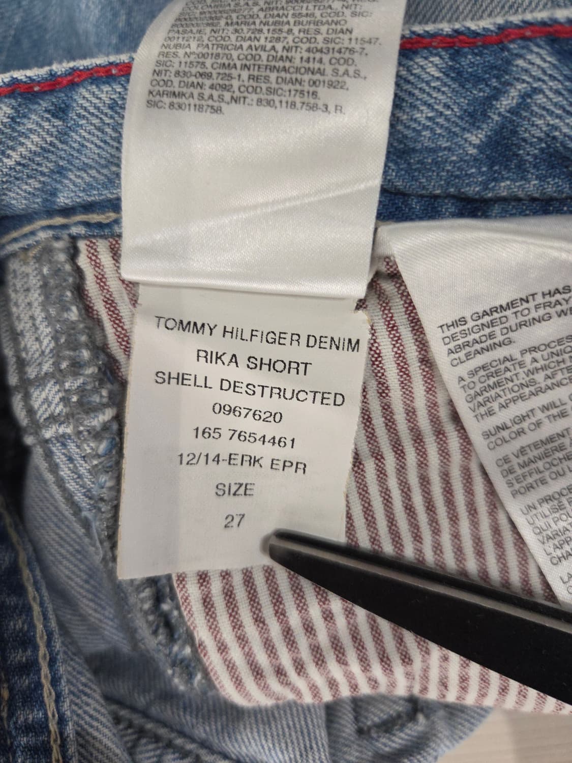 타미힐피거 데님 RIKA 디스트로이드 숏팬츠 상품이미지6
