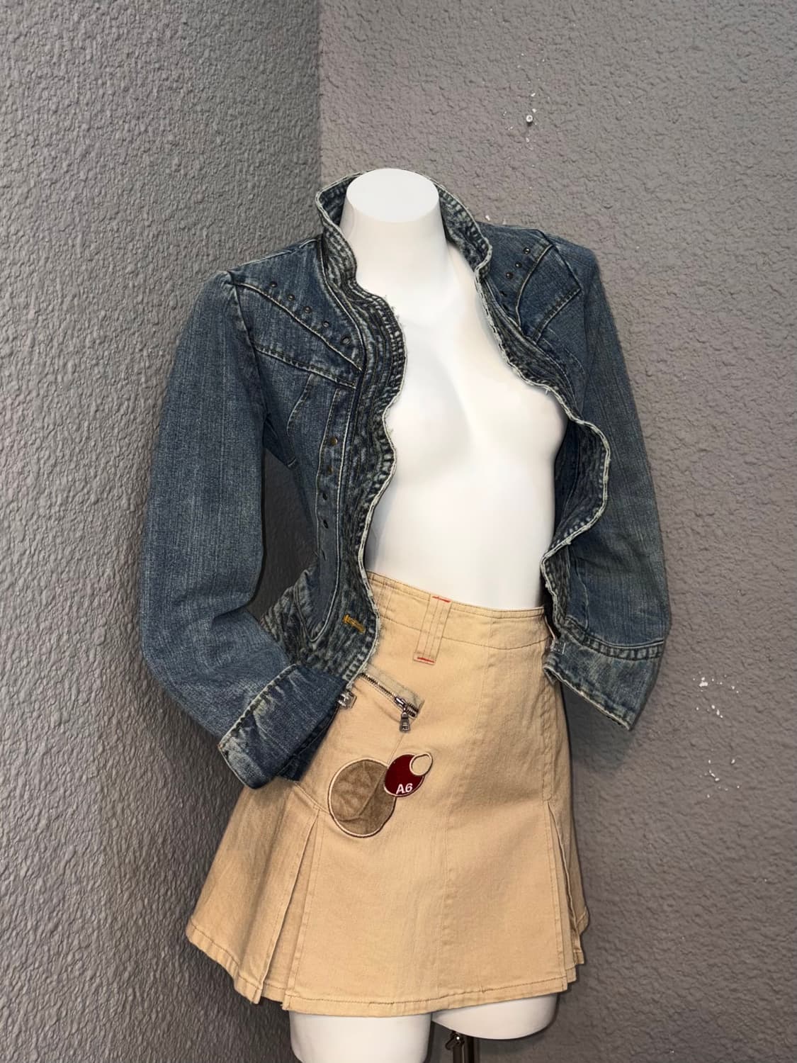 RAZY ANGEL 스터드 데님자켓 상품이미지1