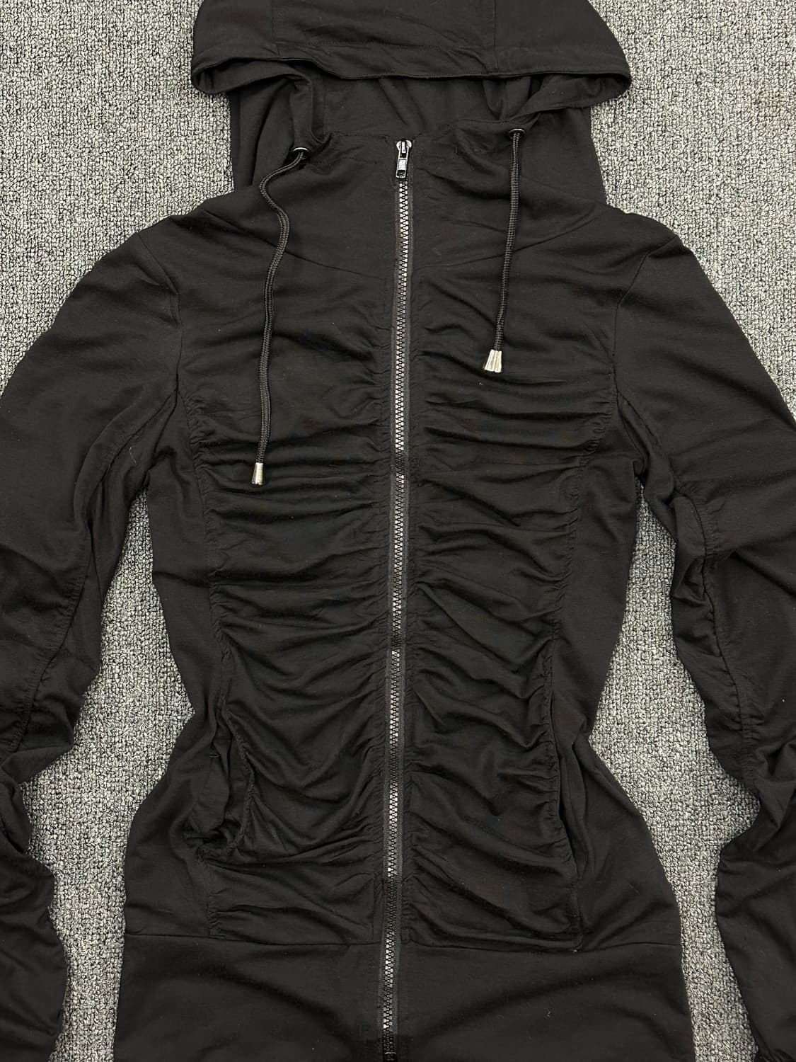 M)Japanese vintage 여성 셔링 후드집업 상품이미지3