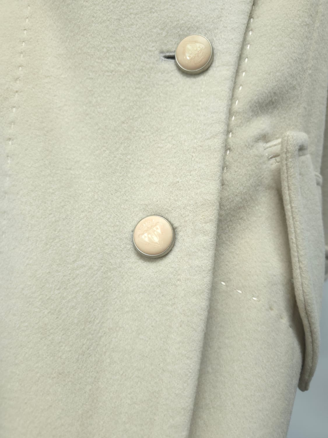 96 아이보리 울 코트 상품이미지5