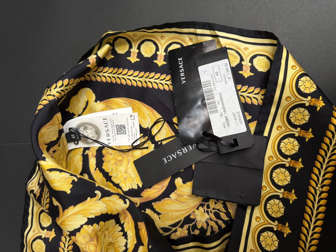 versace Barocco Printed Silk Twill Shirt 상품이미지7
