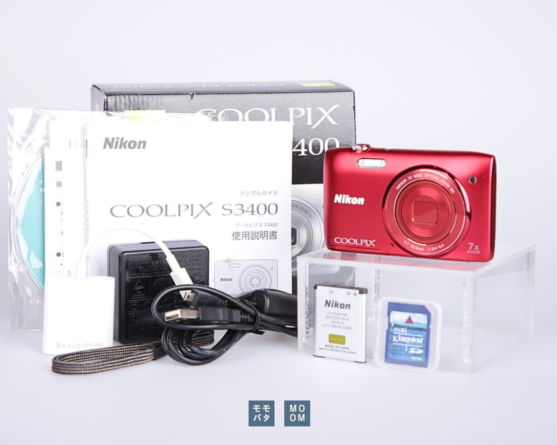 니콘 쿨픽스 S3400 레드 빈티지 디지털카메라 상품이미지1