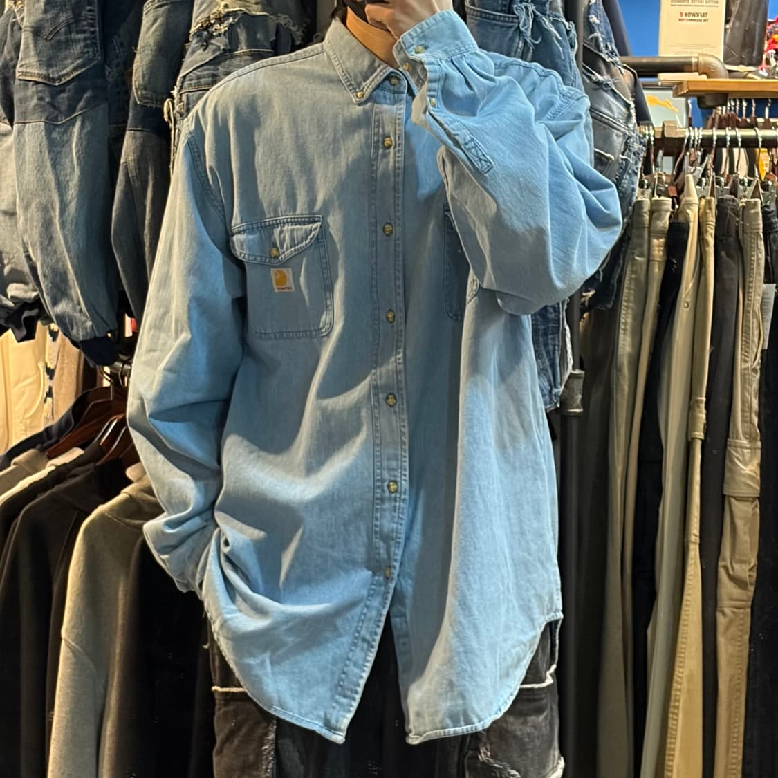 [NO.9] 칼하트 데님 긴팔셔츠 상품이미지3