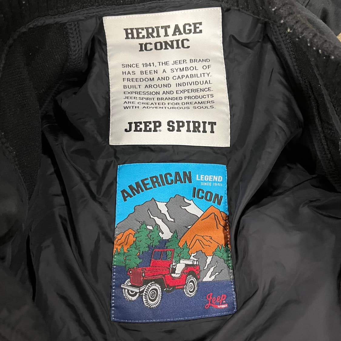 [정품/M] 지프 jeep 헤리티지 아이콘 블랙 봄버 자켓 패치 b8 상품이미지5