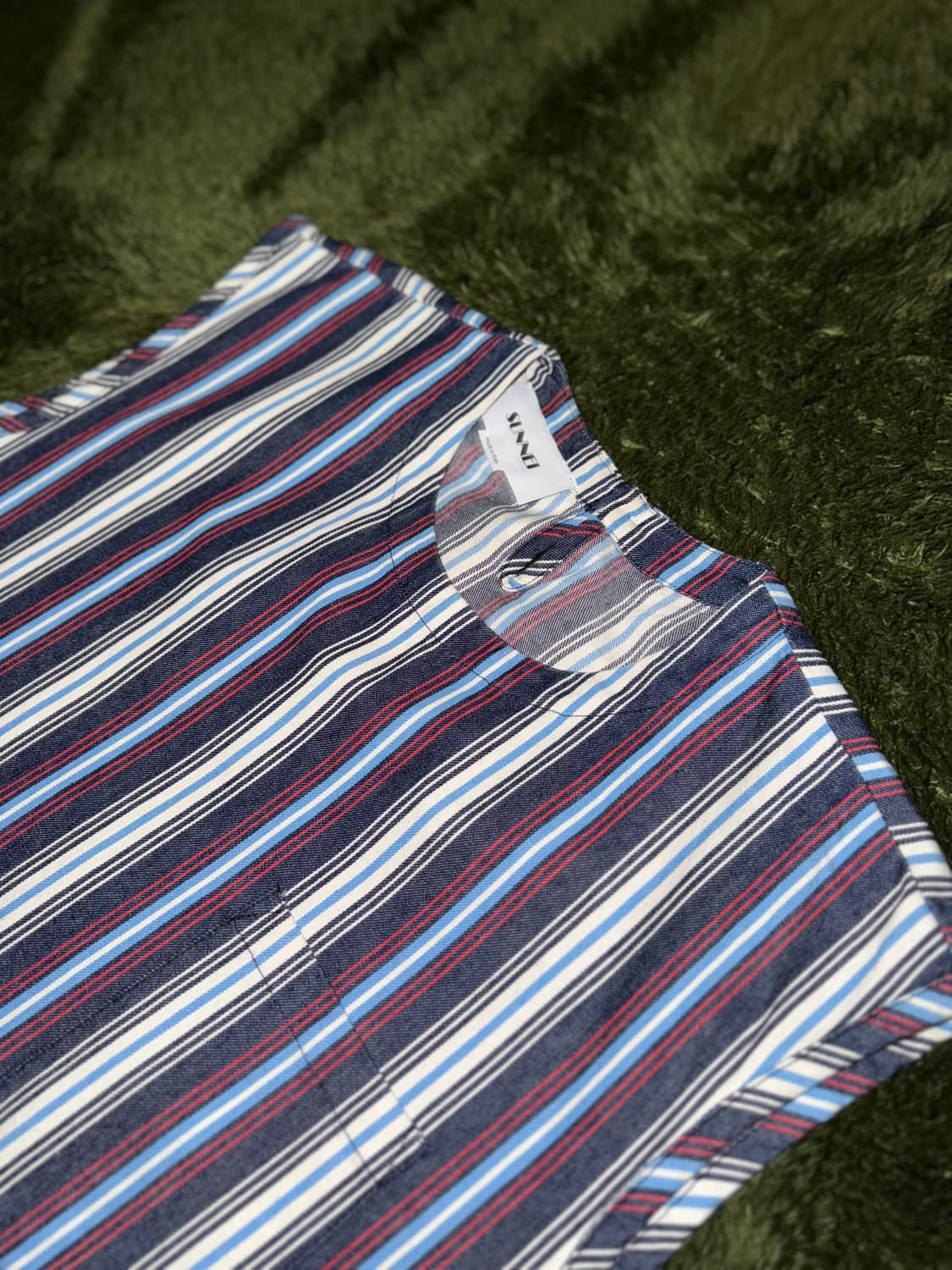 [M] SUNNEI 써네이 스트라이프 슬리브리스 Made In Italy 상품이미지2