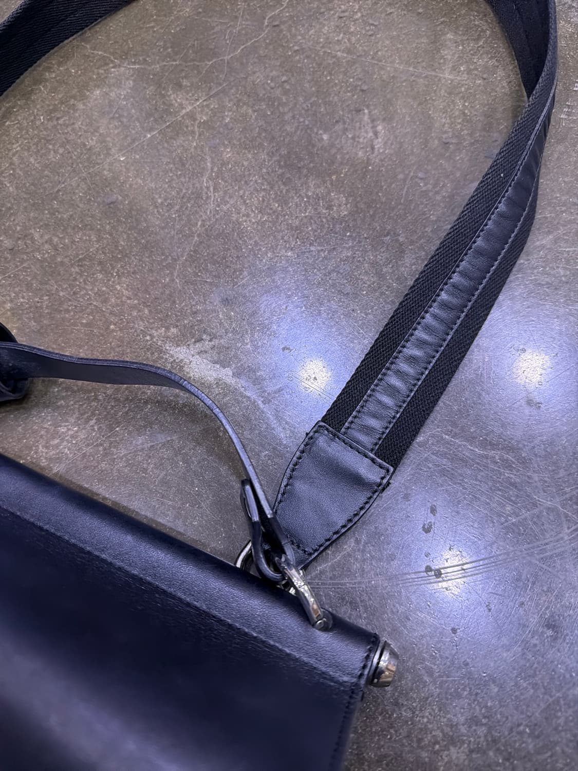 마시모두띠 소가죽 크로스백 토트 핸드백 블랙 상품이미지5