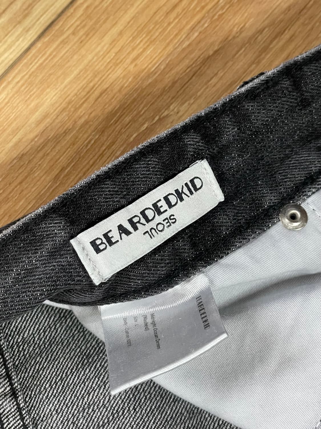 비얼디드키드 미드나잇 오션 데님 팬츠 블랙 워시드 상품이미지3