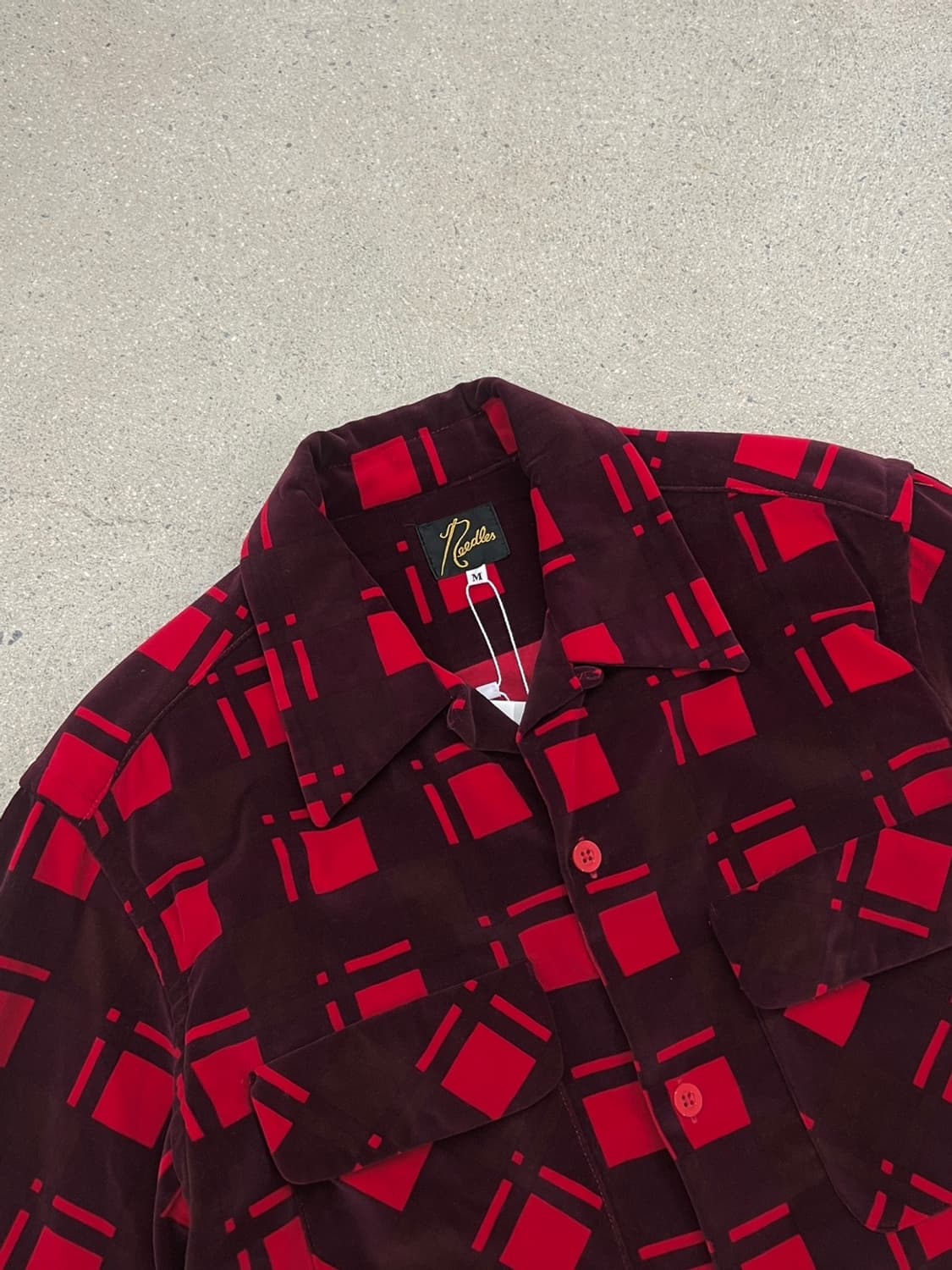 니들스 타탄 체크 그런지 벨벳 셔츠 상품이미지4