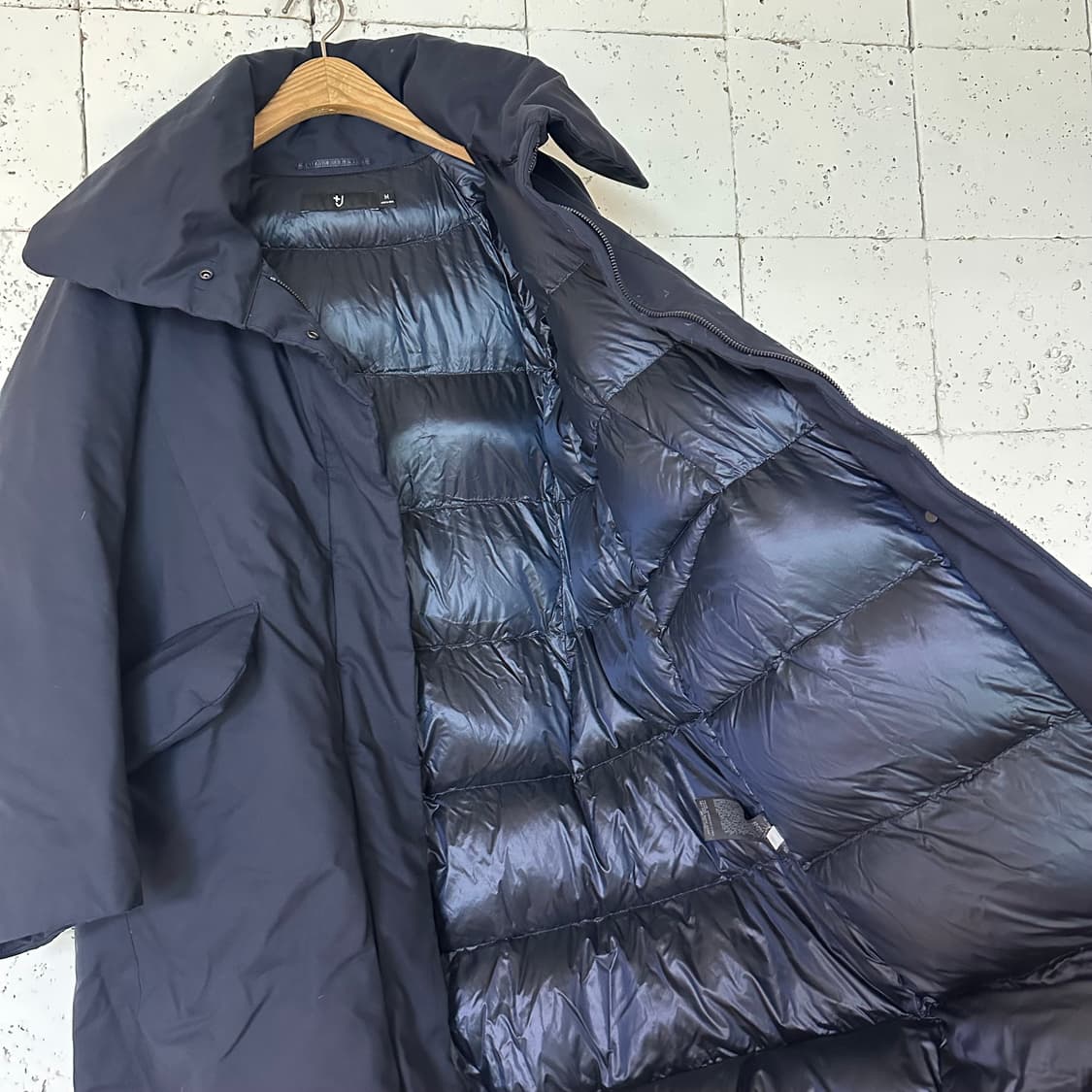 우먼M 유니클로 질샌더 패딩 네이비 상품이미지4
