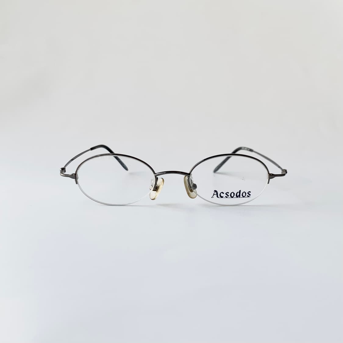 754 데드스탁 메탈 반무테 오벌 슬림 클래식 빈티지안경 상품이미지1