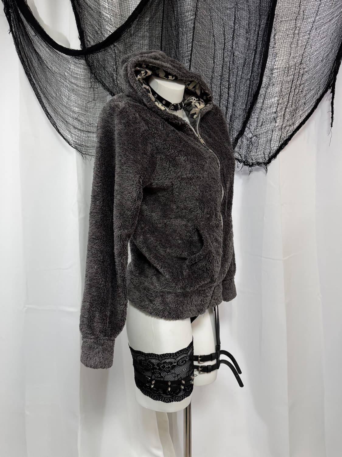 fur hood zip up 상품이미지3