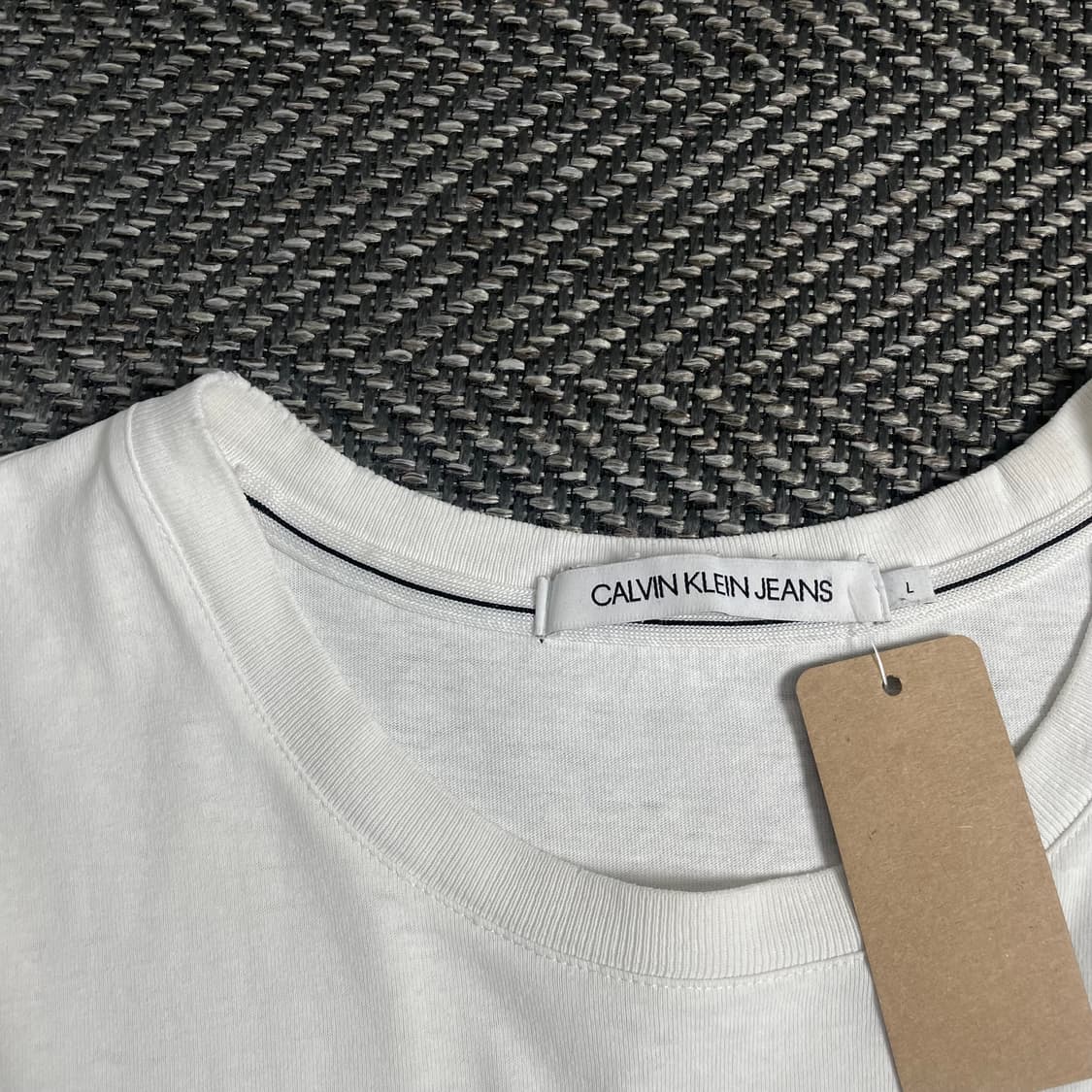 캘빈클라인 스펠아웃 화이트 반팔 티셔츠o 4928 상품이미지3