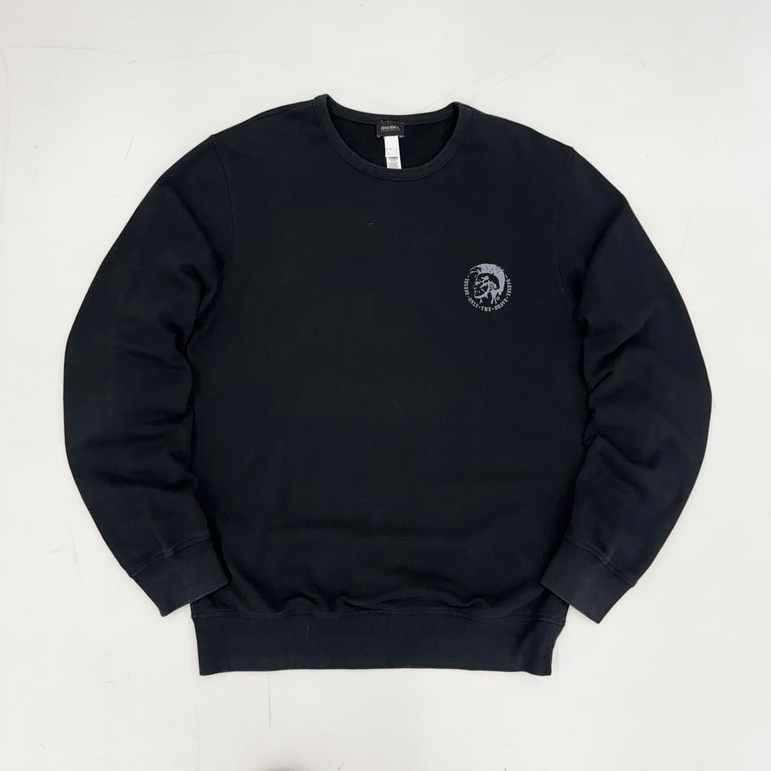 디젤 스몰로고 맨투맨 블랙 상품이미지2