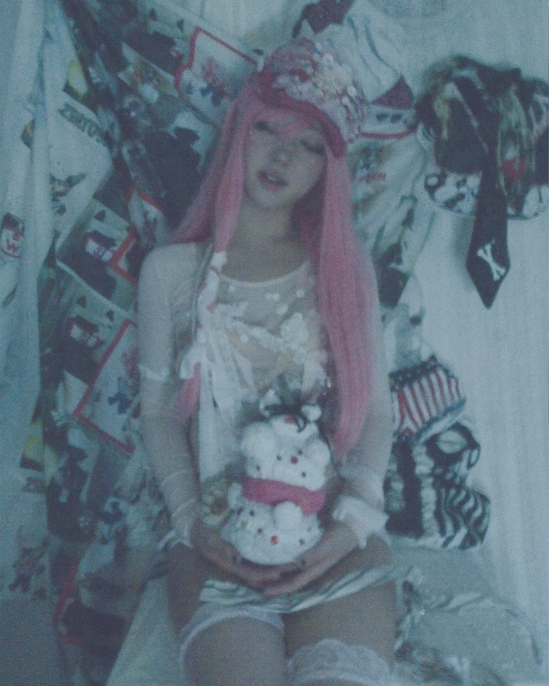 Kitsch candy Cat-Ear embossed cap 상품이미지5