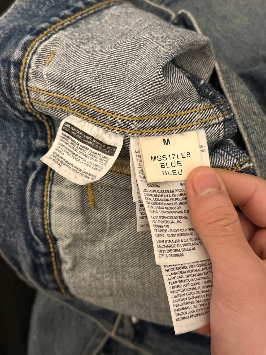 베트멍 리바이스 17ss 크롭 중청 데님자켓 상품이미지8