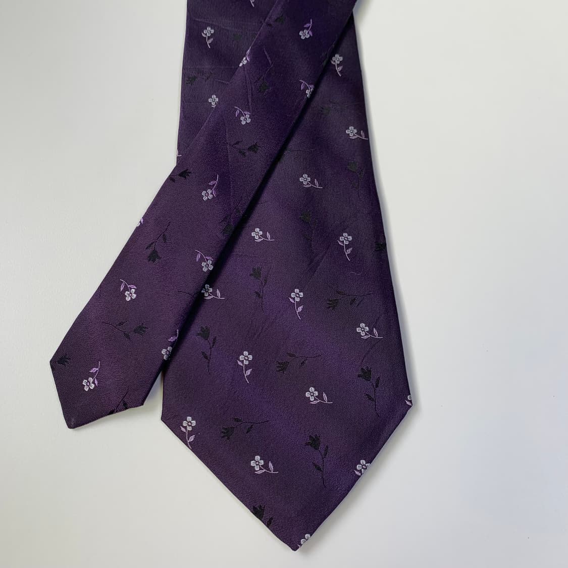 겐조(KENZO) 플라워 퍼플컬러 명품넥타이 100실크 A+등급 최상급 상품이미지4