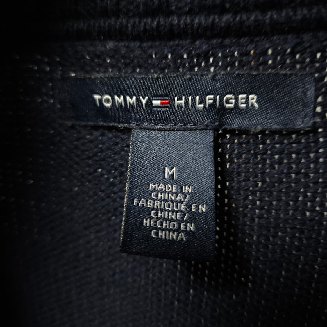 M ) 타미힐피거 여성 네이비 니트 집업 가디건 상품이미지3