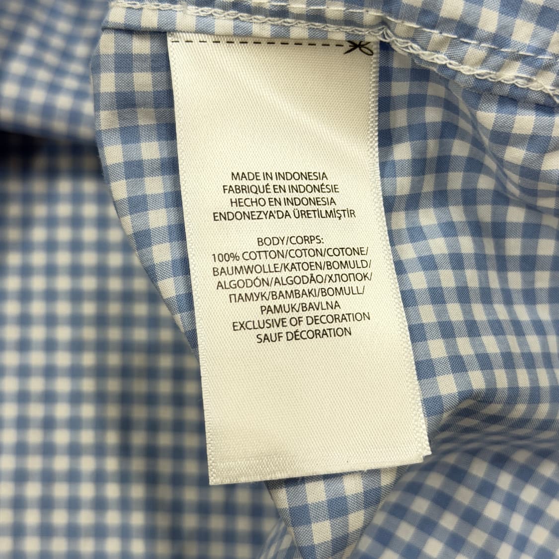 폴로 랄프로렌 블루 체크 반팔 셔츠 남방 XL 상품이미지5